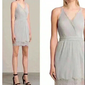 All Saints May pleated crepe dress